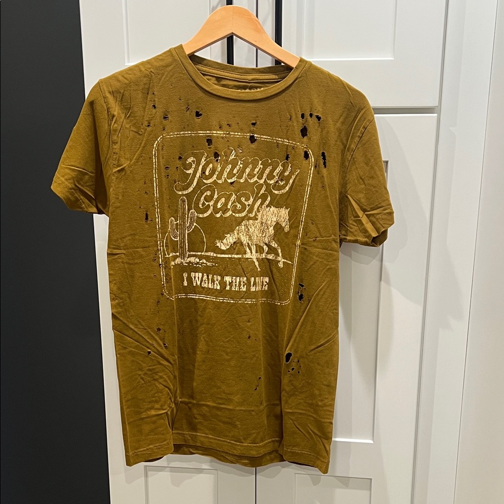 Johnny Cash Graphic Tee - Brown
